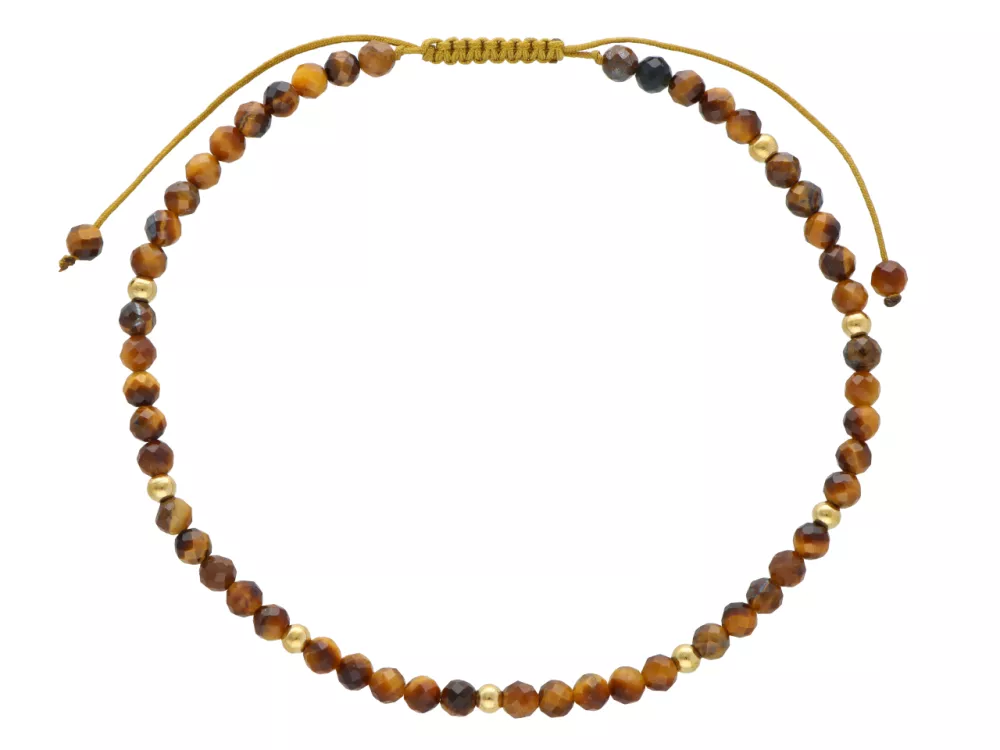 BRANSOLETKA NA SZNURECZKU TYGRYSIE OKO