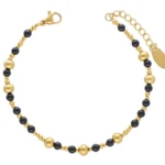 BRANSOLETKA ONYKS I STAL CHIRURGICZNA